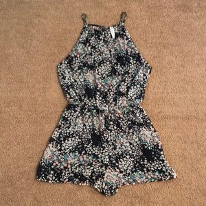 Flower-pattern Romper